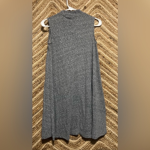 Mercer & Madison Women's Mock Neck Sleeveless Grey Sweater Dress, Size XS - Picture 3 of 8